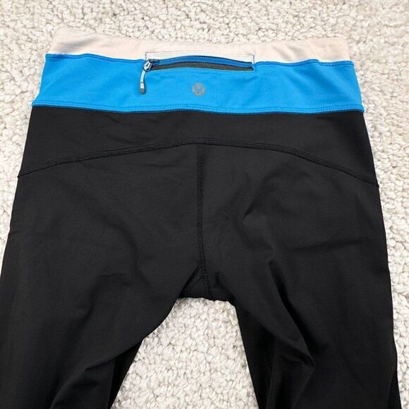 Lululemon Black Blue Striped Legging - Picture 5 of 8